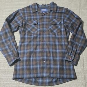 PENDLETON WOOL THE ORIGINAL BOARD SHIRT  LOOP COLLAR Medium TALL